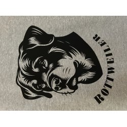 Gr hoodie m. lynls og tryk